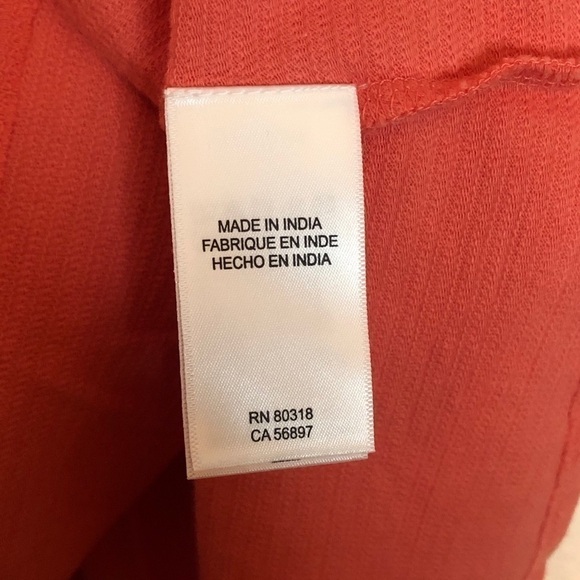 NWT Lucky Brand Coral Front Knot Peplum Sleeveless Tank Top Blouse Size Small - Picture 5 of 10